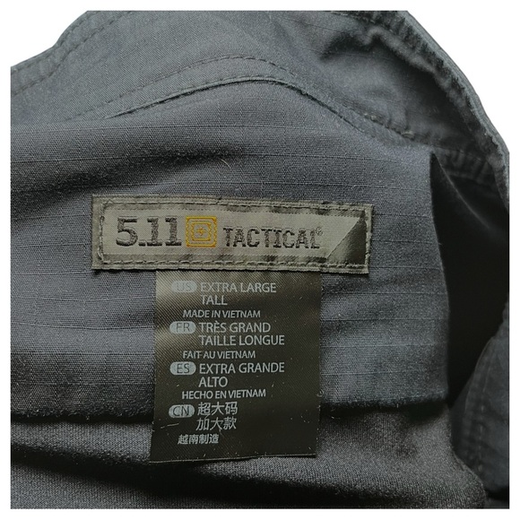 5.11 Tactical Stryke TDU Rapid Long Sleeve Shirt Black XL Tall 511 - Picture 8 of 12